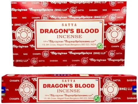 Satya Dragons Blood Incense Sticks 12 Count