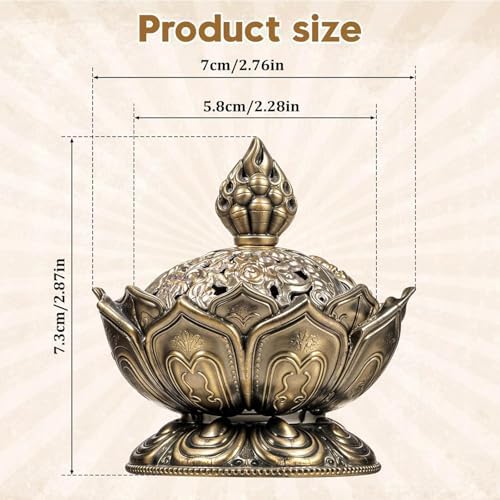Classic Lotus Incense Burner Holder for Home Office Meditation