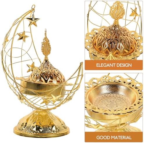 IMIKEYA Vintage Metal Incense Burner Aroma Lamp
