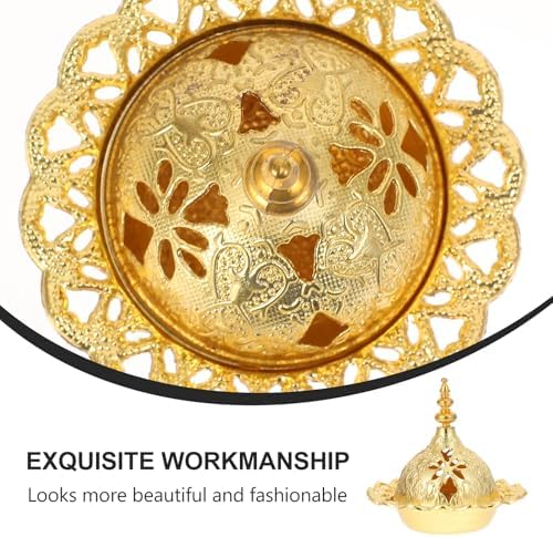 DOITOOL Incense Holder Set with Gold Censer and Brass Tray