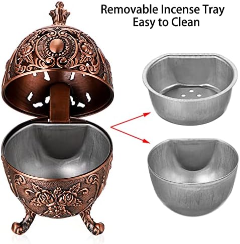 JUXYES Vintage Incense Burner Holder Metal Censer
