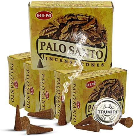 TRUMIRI Palo Santo Incense Cones and Burner Holder Bundle
