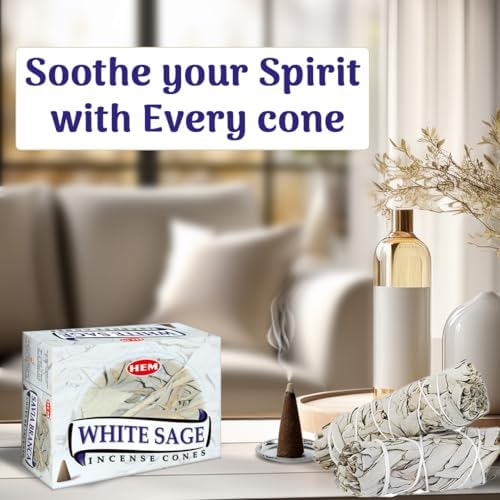 HEM White Sage Cones Pack of 12 10 Cones Each