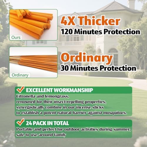 Extra Large Mosquito Repellent Sticks 24 Pack