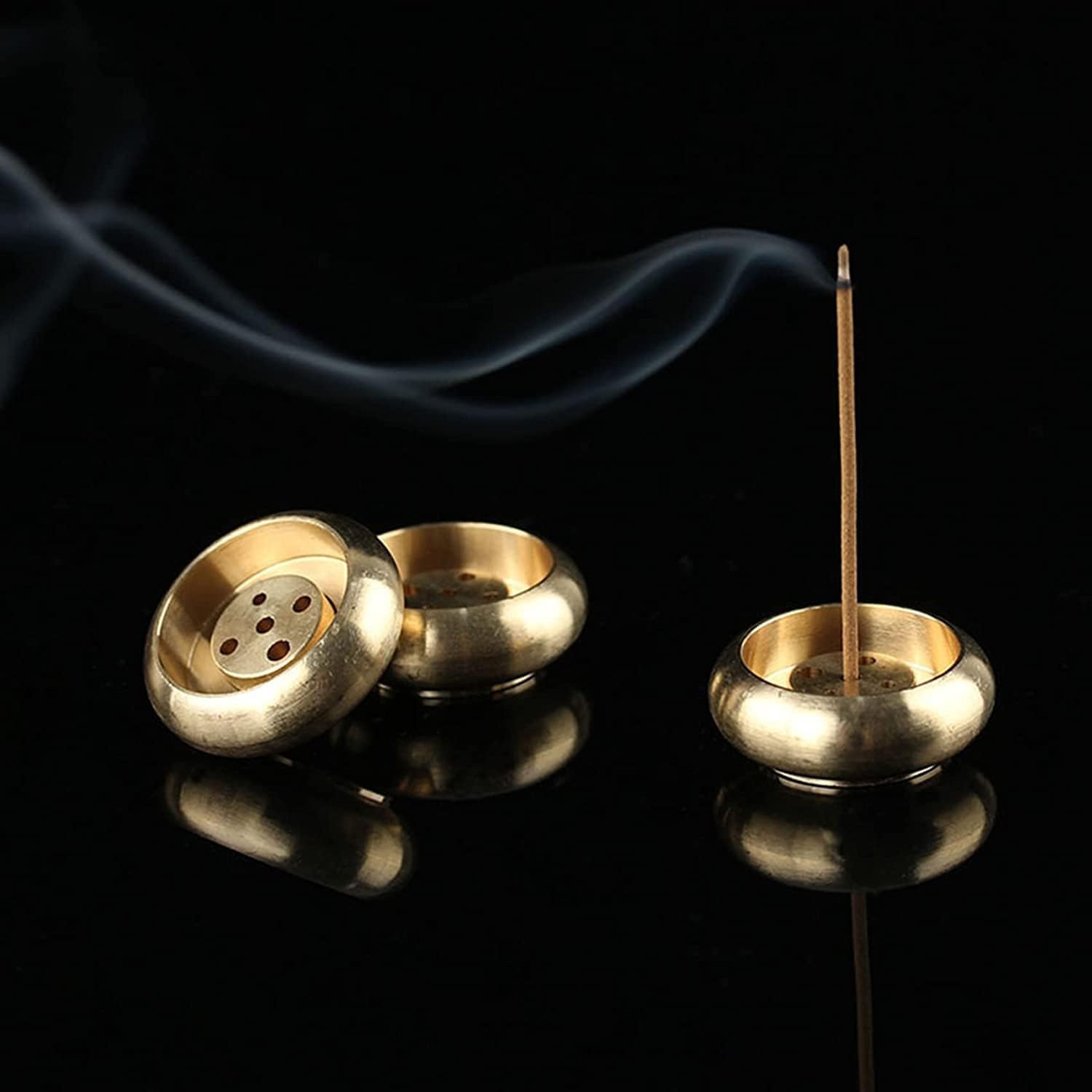 Jowxsx Brass Incense Holder for Sticks Coils Cones