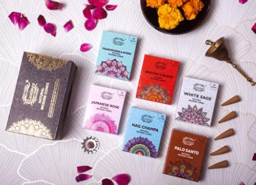 Raajsee Natural Incense Cones Variety Pack 6x15 1