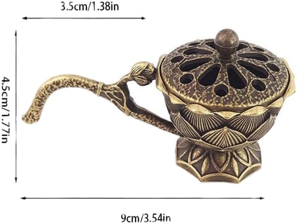 Leadigol Lotus Incense Burner Brass Holder for Cones
