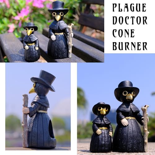 2025 Upgrade Plague Doctor Incense Holder Handmade Resin Decoration for Home and Stress Relief