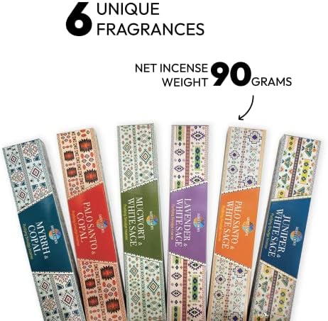 HEM Cleansing Incense Sticks Variety Pack - 6 Masala Incense