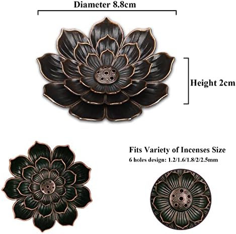 Incense Stick Holder with 5 Holes and Detachable Ash Catcher