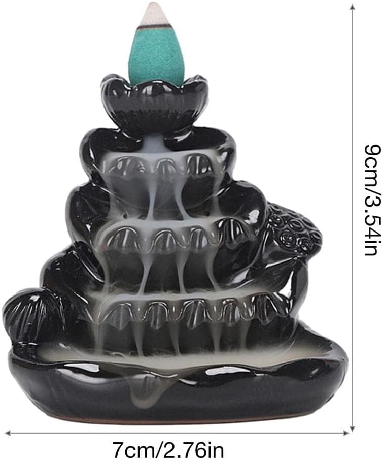 Handmade Ceramic Backflow Incense Holder for Zen Decor