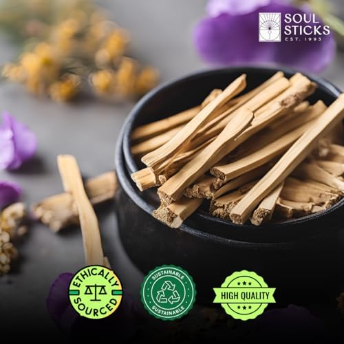 Ancientveda Peruvian Palo Santo Sticks 12 Pack with Smudge Guide