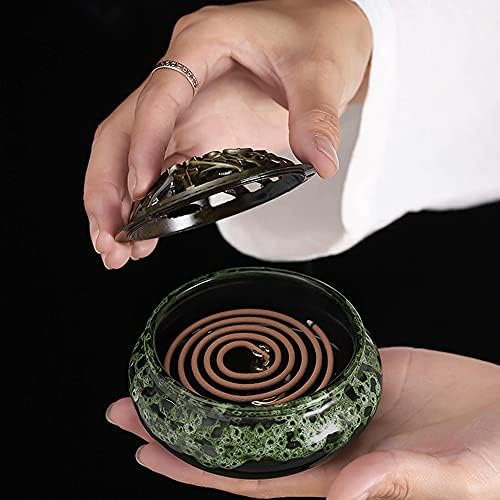 Ceramic Incense Burner with Lid and Holder