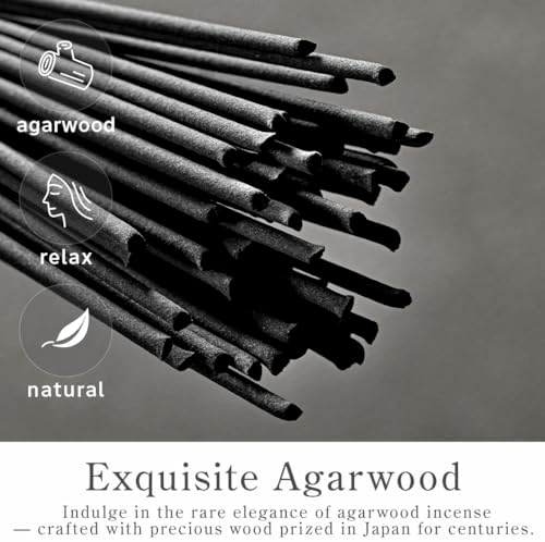 Kyoto Agarwood Incense Sticks - 60 Sticks for Relaxation Meditation