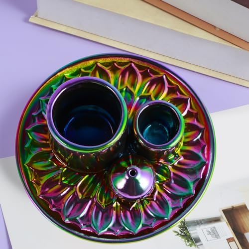 4-in-1 Ceramic Incense Burner Holder for Palo Santo and Sage