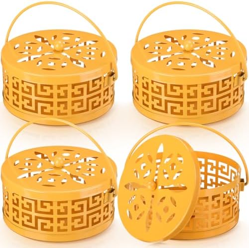 Lallisa 4 Piece Mosquito Coil Holder Yellow