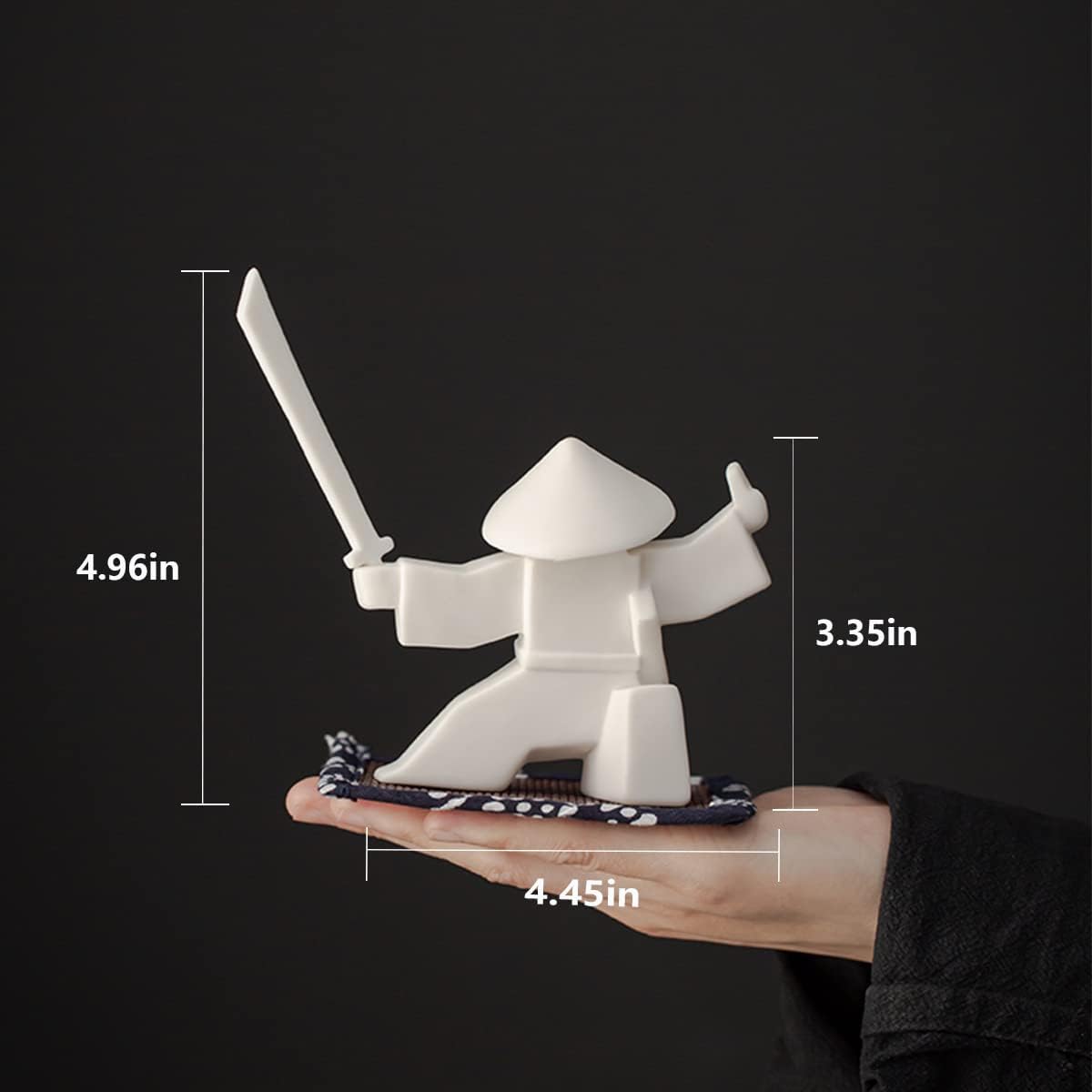 LYART Samurai Statue Incense Holder Tea Pet Decor