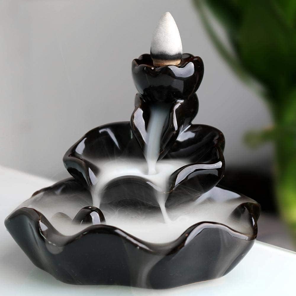 Waterfall Incense Burner with 10 Mixed Aromatherapy Cones