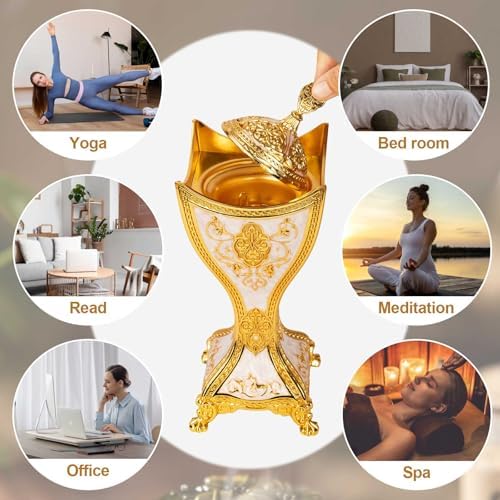 Bakhoor Incense Burner - 11 Inch Trophy Shape Gold