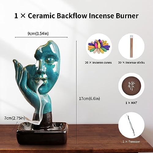 YYW Backflow Incense Burner with 20 Cones and 30 Sticks