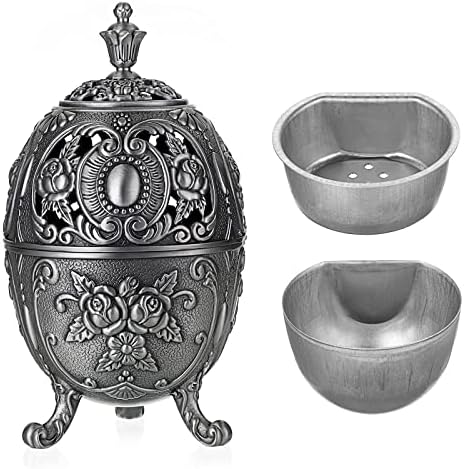 JUXYES Vintage Incense Burner Holder with Ash Catchers