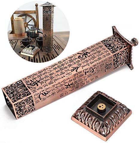 Copper Incense Tower - Retro Vertical Incense Holder with Ash Catcher