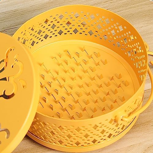 Portable Mosquito Incense Holder Box with Lid and Handle Black