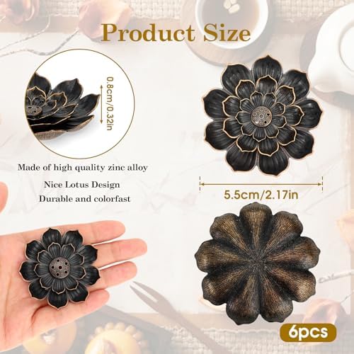 6 Pcs Lotus Incense Holders for Home Yoga Sauna SPA