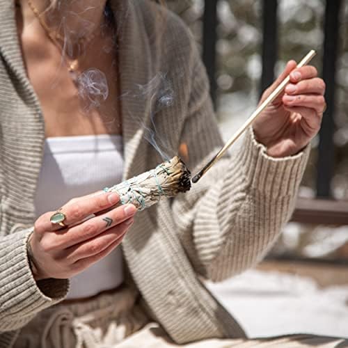 Smudge Kit Refill - White Sage Palo Santo for Cleansing Healing Meditation and Incense