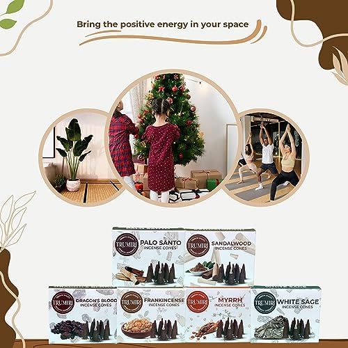 Trumiri Woody Incense Cones Variety Pack 60 Pieces