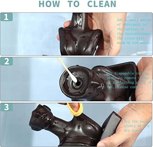 YYW Backflow Incense Holder Waterfall Aromatherapy Ornament Black
