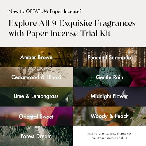 OPTATUM Paper Incense Trial Kit with 36pcs