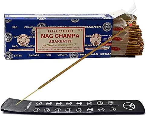 Trumiri Incense Stick Holder Bundle with Nag Champa Incense Sticks