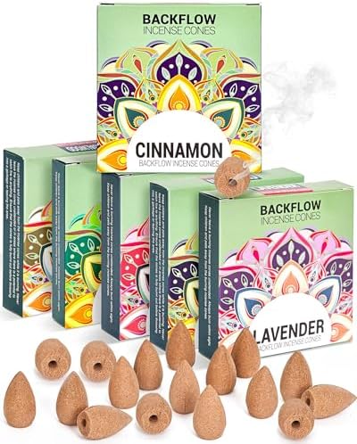 Backflow Incense Cones Variety Pack - 6 Mixed Scents