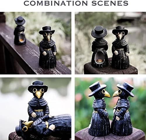 Plague Doctor Incense Burner with Smoky Eyes