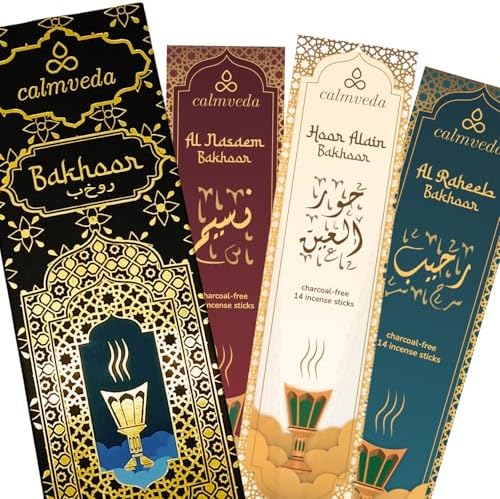 Calmveda Arabian Oud Bakhoor Incense Sticks - 3 Variants 40 Sticks