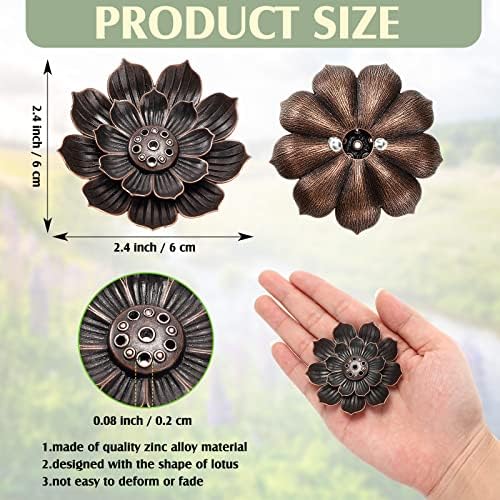 Sumind 30 Piece Brass Lotus Incense Holder Set