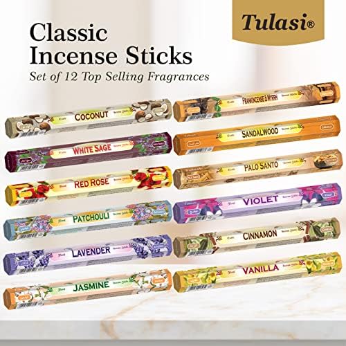 Tulasi Incense Sticks 240pcs Natural Aromatherapy Set