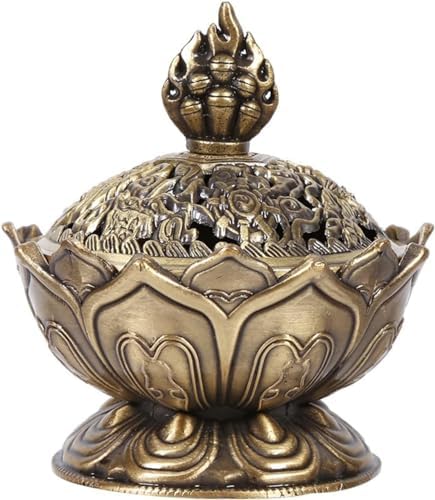 Classic Lotus Incense Burner Holder for Home Office Meditation