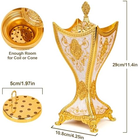 Bakhoor Incense Burner - 11 Inch Trophy Shape Gold
