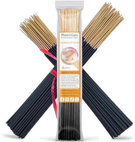 Plant Guru Sandalwood Incense Sticks 11 Bundle 85-100 Sticks