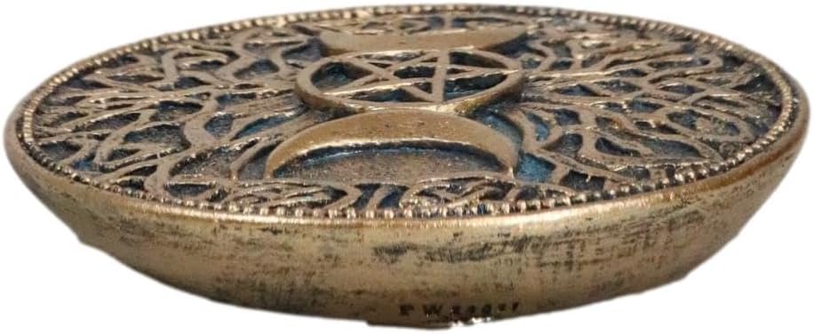 Ebros Gift Triple Moon Pentagram Incense Burner