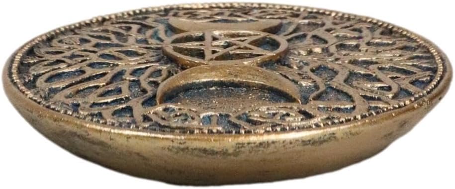 Ebros Gift Triple Moon Pentagram Incense Burner