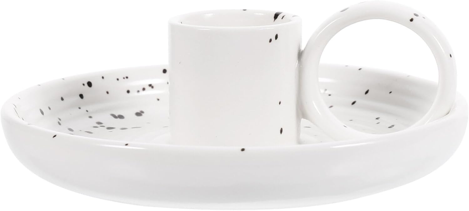 HOMSFOU Ceramic Candle Holder Incense Stick Holder Desktop Decor Modern Style