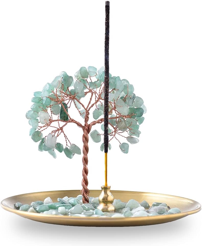 Healing Crystal Incense Holder for Sticks and Home Decor