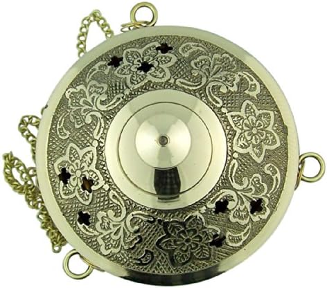 Religious Gifts Gold Plate Over Brass Incense Holder