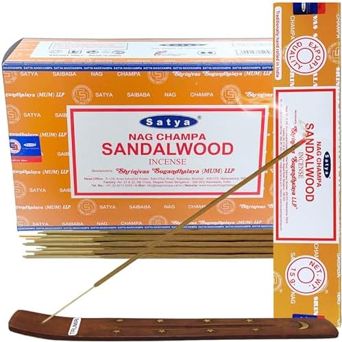 Sandalwood Incense Sticks and Holder Bundle