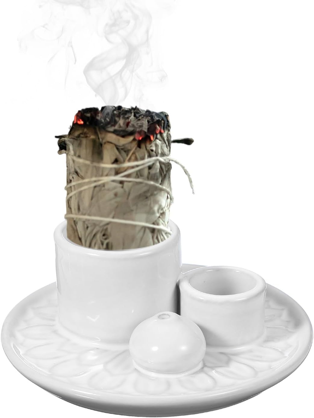 Uxcell 4 in 1 Ceramic Incense Burner Holder White