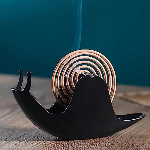 Kudriod Incense Holder with Mosquito Coil Design Iron Material Black
