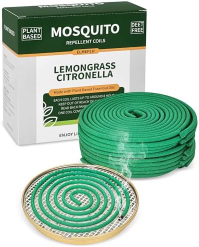 Elmeplh Mosquito Repellent Coils - 20 Coils with Stand